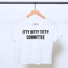 Load image into Gallery viewer, Wholesale Itty Bitty Titty Committee Graphic Tee - White Cropped Tee
