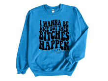 Load image into Gallery viewer, Wholesale I Wanna Be Nice Graphic Tee - Teal Tee
