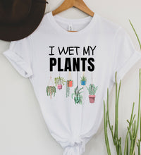 Load image into Gallery viewer, Wholesale I Wet My Plants Graphic Tee - White
