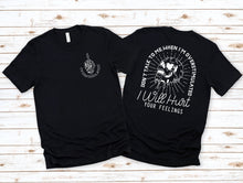 Load image into Gallery viewer, Wholesale I Will Hurt Your Feelings Graphic Tee - Bella Canvas Black
