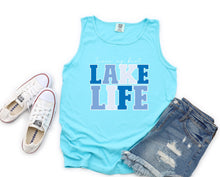 Load image into Gallery viewer, Wholesale Livin My Best Lake life Graphic Tee - Comfort Colors Lagoon Tank
