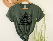 Load image into Gallery viewer, Wholesale Lets Get Toasted Graphic Tee - White
