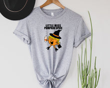 Load image into Gallery viewer, Wholesale Little Miss Pumpkin Spice Graphic Tee - Heather Grey
