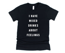 Load image into Gallery viewer, Wholesale Mixed Drinks About Feelings Graphic Tee - Royal Blue
