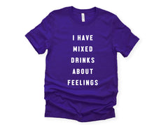 Load image into Gallery viewer, Wholesale Mixed Drinks About Feelings Graphic Tee - Purple
