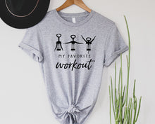 Load image into Gallery viewer, Wholesale My Favorite Workout Graphic Tee - White
