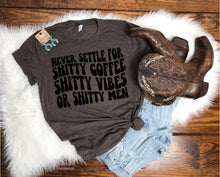 Load image into Gallery viewer, Wholesale Never Settle Graphic Tee - Brown tee

