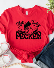 Load image into Gallery viewer, Wholesale Not Today pecker Graphic Tee - Red Tee

