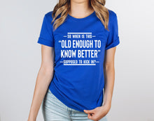 Load image into Gallery viewer, Wholesale Old Enough Graphic Tee - Black
