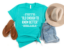 Load image into Gallery viewer, Wholesale Old Enough Graphic Tee - Royal Blue
