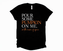 Load image into Gallery viewer, Wholesale Pour Some Pumpkin on Me Graphic Tee - Black Sweatshirt
