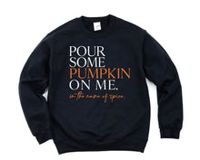 Load image into Gallery viewer, Wholesale Pour Some Pumpkin on Me Graphic Tee - Black
