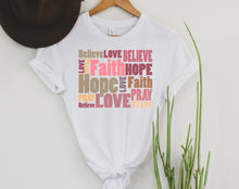 Load image into Gallery viewer, Wholesale Pray Believe Faith Graphic Tee - TEAL TANK

