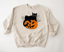 Load image into Gallery viewer, Wholesale Pumpkin Cat Graphic Tee - Tan
