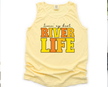 Load image into Gallery viewer, Wholesale Livin' My Best River Life Graphic Tee - Comfort Colors Butter Tank
