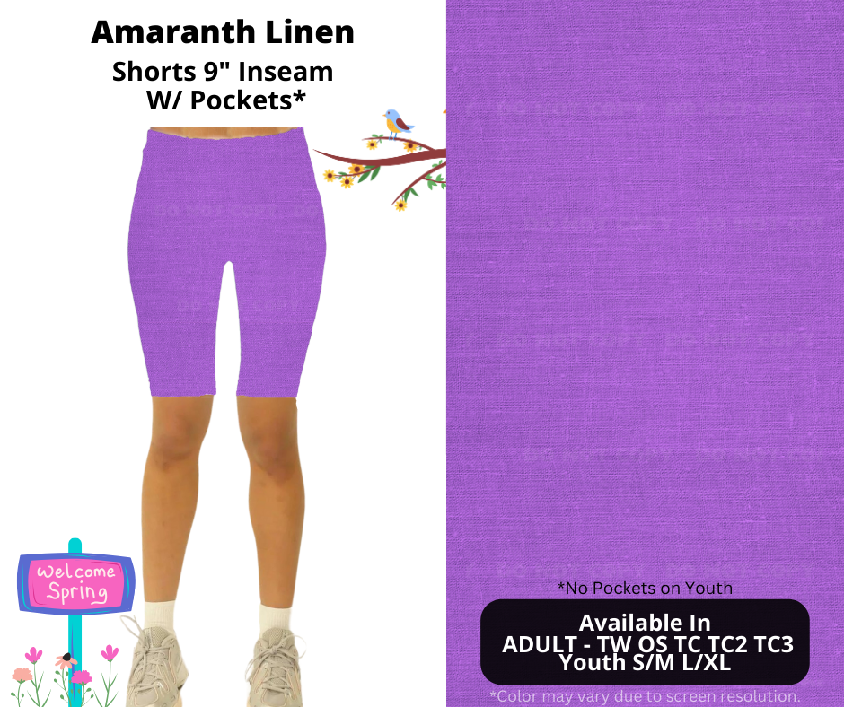 Preorder! Closes 1/8. ETA April. Amaranth Linen 9