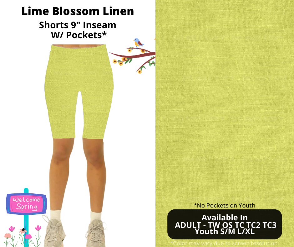 Preorder! Closes 1/8. ETA April. Lime Blossom Linen 9