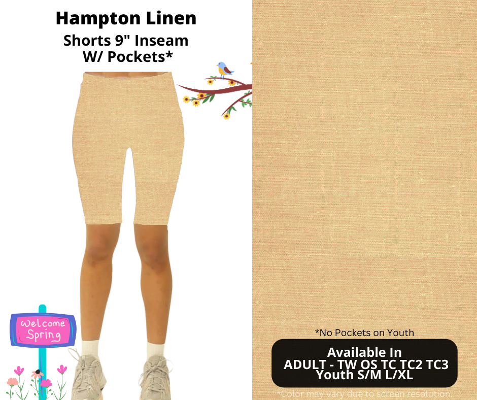 Preorder! Closes 1/8. ETA April. Hampton Linen 9