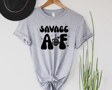 Load image into Gallery viewer, Wholesale Savage AF Graphic Tee - Grey
