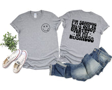 Load image into Gallery viewer, Wholesale Sending W2s Front &amp; Back Print Graphic Tee - Grey Sweatshirt
