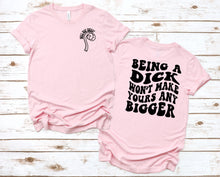 Load image into Gallery viewer, Wholesale Small Dick Energy Graphic Tee - Pink
