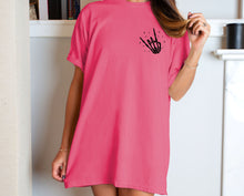 Load image into Gallery viewer, Wholesale Stay Safe Graphic Tee - Gildan Safety Pink
