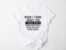 Load image into Gallery viewer, Wholesale When I Think about you Graphic Tee - Fuschia
