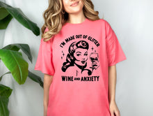 Load image into Gallery viewer, Wholesale Wine &amp; Anxiety Graphic Tee - Gildan Kiwi
