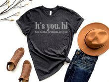 Load image into Gallery viewer, Wholesale You're the Problem Graphic Tee - Heather Charcoal Grey Tee
