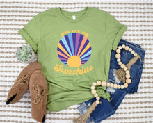 Load image into Gallery viewer, Wholesale You Are my Sunshine Graphic Tee - Heather Green
