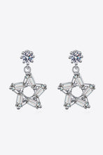 Load image into Gallery viewer, 925 Sterling Silver Inlaid Moissanite Star Earrings
