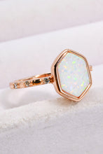 Load image into Gallery viewer, Opal Hexagon 925 Sterling Silver Ring
