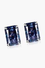 Load image into Gallery viewer, 2 Carat Rectangle Moissanite 4-Prong Stud Earrings
