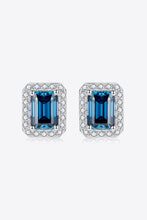 Load image into Gallery viewer, 2 Carat Moissanite Stud Earrings in Indigo
