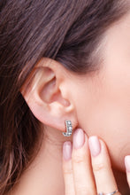 Load image into Gallery viewer, Inlaid Moissanite Huggie Earrings
