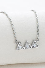 Load image into Gallery viewer, Moissanite Triangle Platinum-Plated Necklace
