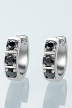 Load image into Gallery viewer, Inlaid Moissanite Huggie Earrings

