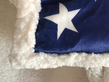 Load image into Gallery viewer, MINKY THROW BLANKET- FAITH FLAG
