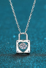 Load image into Gallery viewer, Moissanite Lock Pendant Necklace
