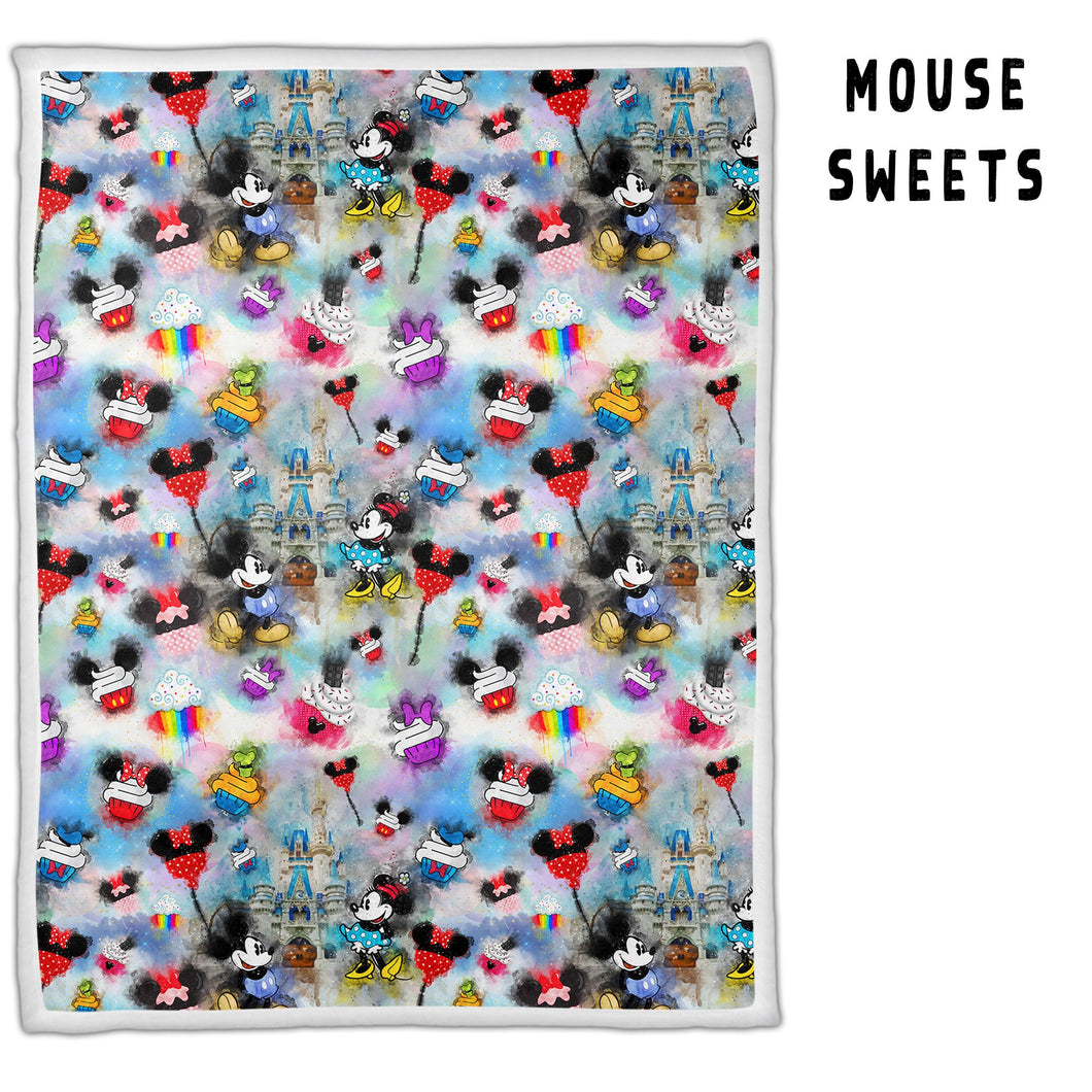 MINKY THROW BLANKET- MOUSE SWEETS