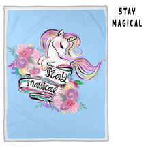 Load image into Gallery viewer, MINKY THROW BLANKET- STAY MAGICAL
