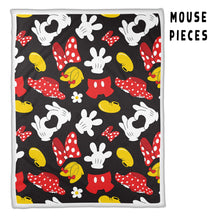 Load image into Gallery viewer, MINKY THROW BLANKET-MOUSE PIECES
