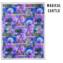 Load image into Gallery viewer, MINKY THROW BLANKET-MAGICAL CASTLE
