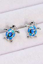 Load image into Gallery viewer, Opal Turtle Platinum-Plated Stud Earrings
