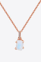 Load image into Gallery viewer, Natural Moonstone 4-Prong Pendant Necklace
