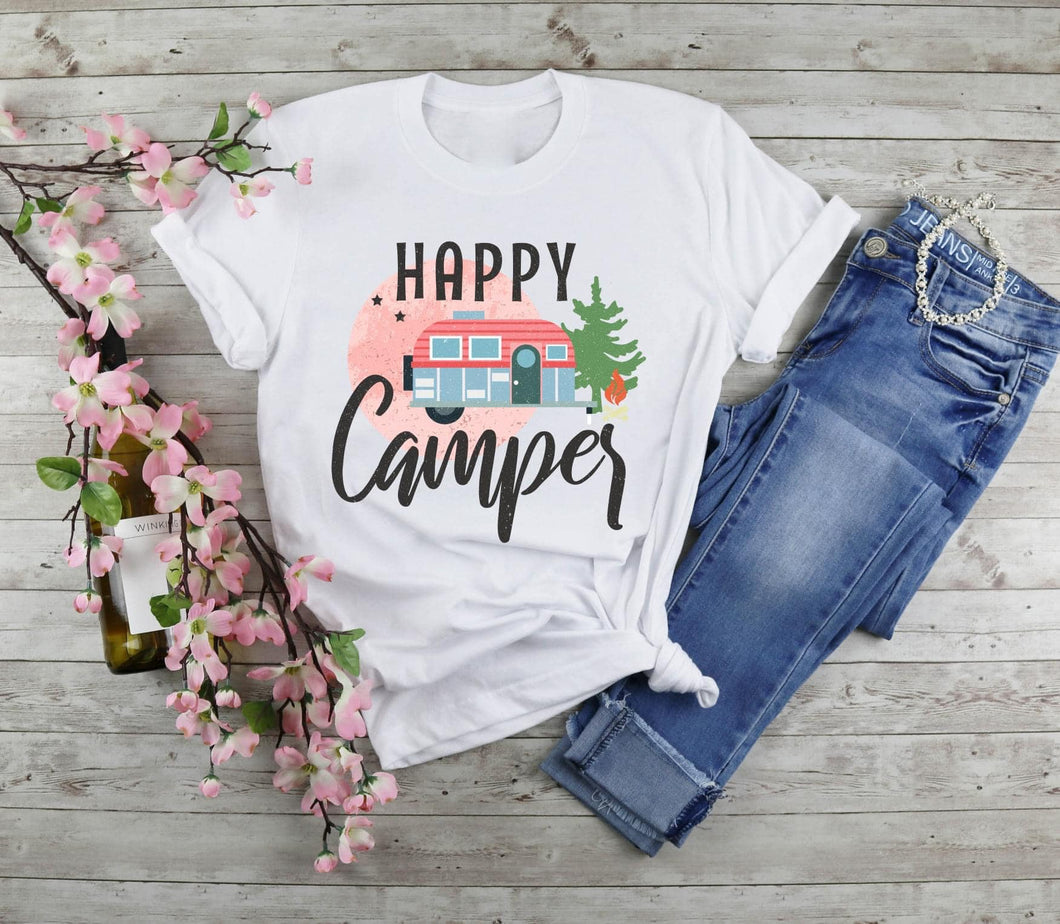 Happy camper graphic tee