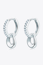 Load image into Gallery viewer, 925 Sterling Silver Moissanite Double Hoop Earrings
