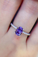 Load image into Gallery viewer, 1 Carat Purple Moissanite 4-Prong Ring
