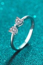 Load image into Gallery viewer, Moissanite Bow Rhodium-Plated Ring
