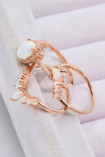 Load image into Gallery viewer, Opal and Zircon Three-Piece Ring Set
